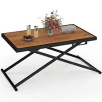 Table de Jardin À Hauteur Réglable 3 Positions Olie 100 cm En Métal