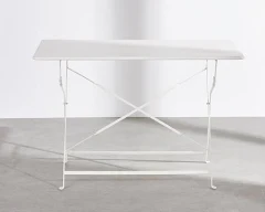 Table de jardin en acier coloris argile 4 personnes