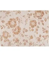 Tapis tissé jacquard en jute laine et coton motif floral réversible 160x230 style campagne Maisons du monde