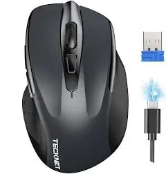 TeckNet Souris sans Fil Rechargeable Souris Silencieuse Jusqu'à 90% de Réduction du B