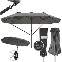 Tectake Parasol SILIA en aluminium 460 x 270 cm