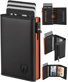 TEEHON Portefeuille Homme en Cuir Pop Up Porte Carte avec Blocage RFID