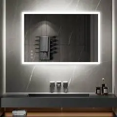 Temeo Miroir Led Lumineux Antibuée + Intensité 2100 Lumens
