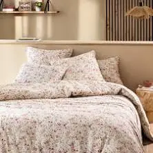 Terre de Nuit Housse de couette gaze de coton floral