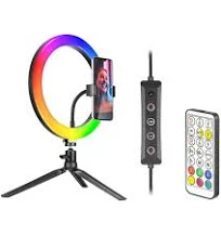 Tracer TRAOSW46807 Lampe annulaire RGB 26 cm avec trépied noire