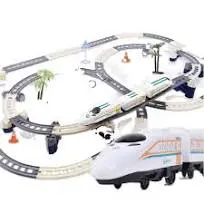 Train électrique Marsee Jouets De Circuit Train Electrique Diy Piste Double Couche Noir Mixte Enfant