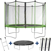 Trampoline Yoopi Ø Avec filet + échelle + couverture + kit d'ancrage