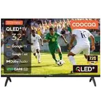 Tv Qled 32" Coocaa 32Cgqg41z , Avec Google Tv, Hdr10, Dolby Audio, Bluetooth 5.1, protection oculaire et Google Cast Noir