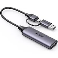UGREEN Carte de Capture Vidéo HDMI 4K 30Hz USB C 1080P 60FPS Enregistrement | HD Streaming Jeux OBS Carte Acquisition Compatible avec Switch PS5 PS4
