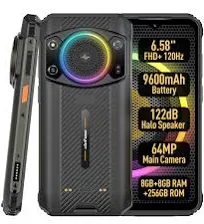 Ulefone ARMOR 21 Smartphone robuste Android 13, Halo infini, haut-parleur le plus fort 122 dB, batterie 9600 mAh, caméra de vision nocturne 64 MP + 24