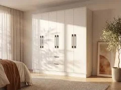 Vente-unique Armoire 6 portes et 2 tiroirs