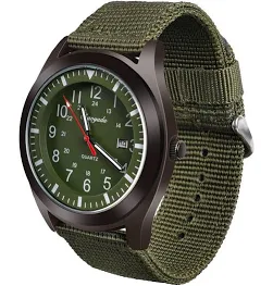 Vicloon Montre Homme Montres Etanche Design Mode Analogique Chronographe Lumineuses Acier Inoxydable Grand Cadran Calendrie Bracelets Nylon Band