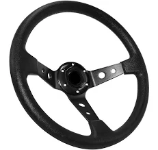 Volant de course/dérive universel de 136" à 6 boulons en vinyle avec bouton e