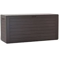 VOUNOT Coffre de Rangement Exterieur 280L en PP 116x44x55CM Style Bois