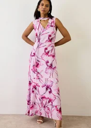 Wallis Femmes Robe Maxi À Imprimé Fleuri avec Foulard