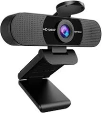 Webcam EMeet 1080p avec micro et correction de lumiere automatique