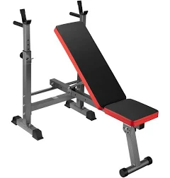 WilTec Banc de musculation pliable 230kg 2en1 Banc incliné et plat Fitness
