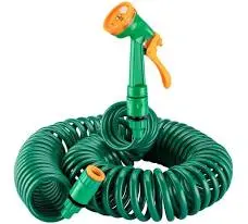WilTec Tuyau d'arrosage en spirale Extensible 15m Flexible de jardin Maison