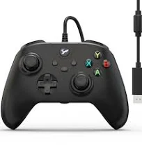 YCCTEAM Manette Filaire pour Xbox One, Manette de Jeu USB Xbox One Compatible avec Xbox One/S/X/PC Windows 10/11 avec Prise Audio Casque 3,5 mm (Noire