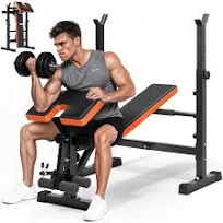 YOLEO Banc de Musculation Olympique Banc réglable pour l'entraînement Complet du Corps Banc inclinable pour Exercice Gymnastique à Domicile/Bureau